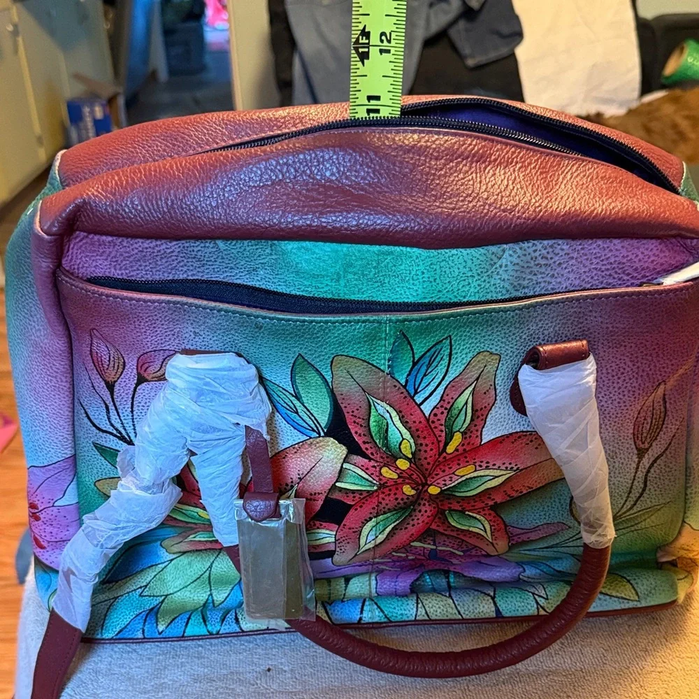 Anuschka Multicolor Floral Shoulder Bag - Picture 16 of 16